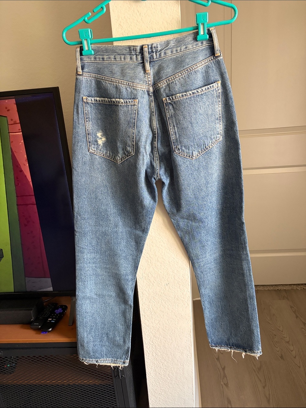 Agolde Vintage Light Blue Straight Jeans - Picture 4 of 4